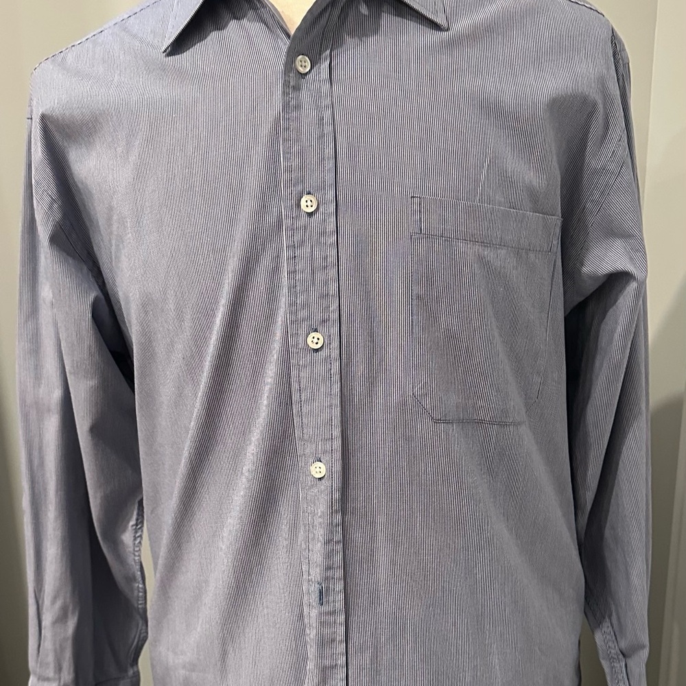 Dior Blue Casual Button Down Shirt with Classic Fit